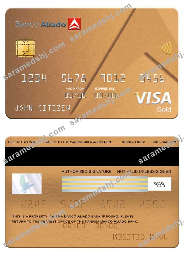 Panama Banco Aliado bank visa gold card